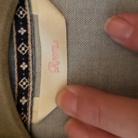 Roem Juniors blue long sleeved pearl buttons western style 2 front pockets, dart - Picture 7 of 11